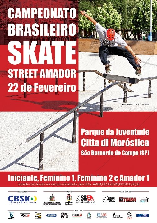 Classificados do Circuito Sergipano de Skate para o Campeonato Brasileiro de Skate Amador.